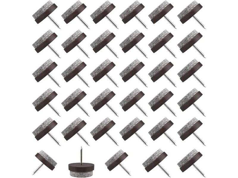  Set de 60 pièces de patins en feutre avec clous de 22 mm, protecteurs anti-rayures pour meubles et chaises  - Conforama B