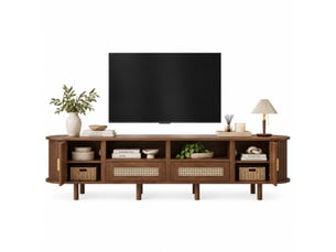 Meuble tv coloris bois foncé 170 cm