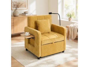 Fauteuil convertible CRAVDOM Tissu jaune