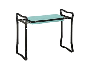 Banc agenouilloir de jardin pliable,58x28x49 cm,avec mousse eva,acier,noir