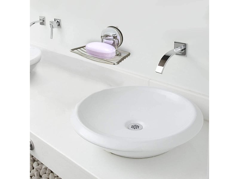  Porte-savon de salle de bain argent – 11,5x13x8 cm  - Conforama B