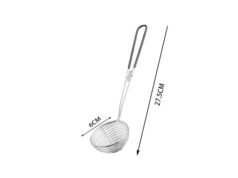 Cuillère à thé bubble tea, durable, 1 pièce, manche noir, passoire à thé en acier inoxydable - Conforama E