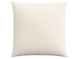 Lot de 6 housses de coussin almelo crème 70 x 70 cm velours côtelé cf49573