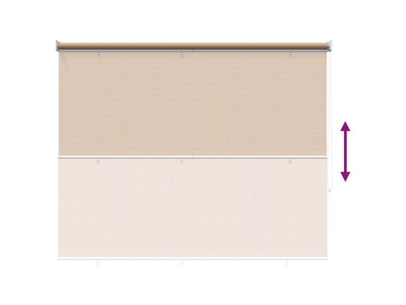 Store enrouleur, store roulant d'extérieur 165 (l) x 230 (h) cm beige cf47349 - Conforama E