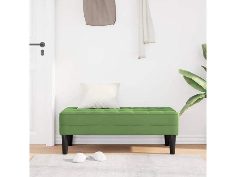  Banc chambre, banc de lit vert clair 113x57x39 cm velours  - Conforama C