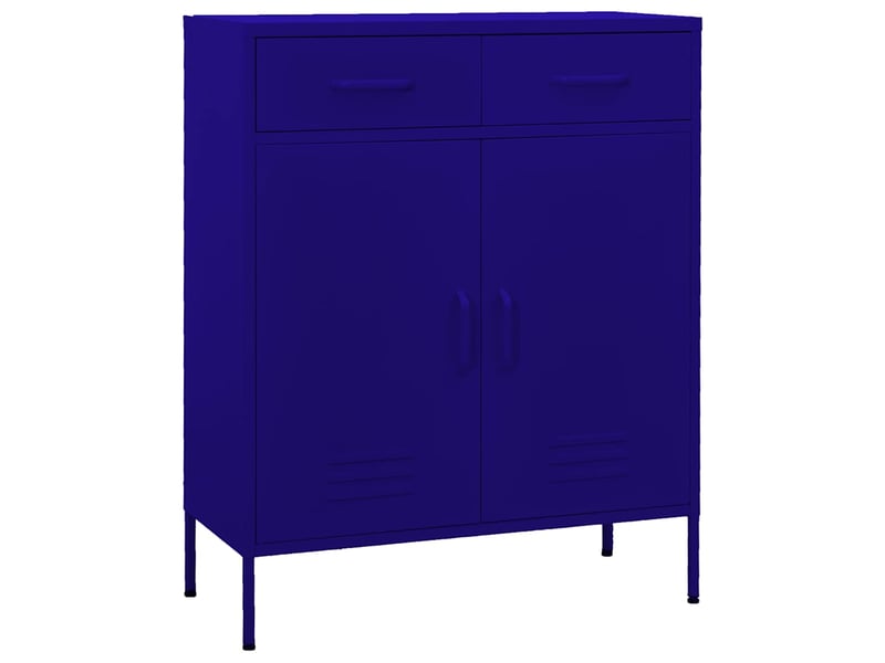  Armoire de rangement, rangement bureau bleu marine 80x35x101,5 cm acier shl872  - Conforama B