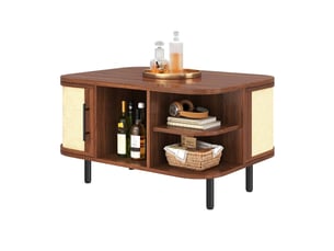Table basse forme atypique coloris bois foncé <strong></strong> <strong></strong> - 60 cmx80 cm