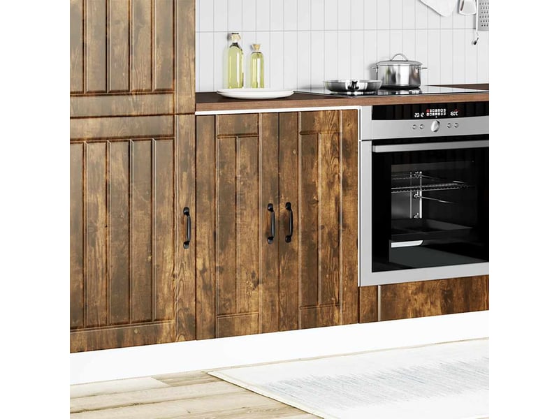 Meuble de cuisine, meuble de base de lavabo chêne fumé bois d'ingénierie  - Conforama A