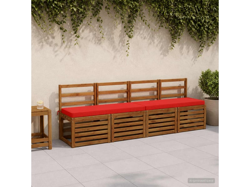 Coussin de banc, coussin d'assise, coussin pour chaisecanapé 1 pièce vught 100 % polyester rouge cf52157 - Conforama B