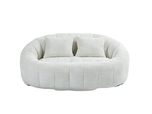 Canapé droit, 145 x 95 x 63 cm, fauteuil de détente moelleux à poser au sol, chenille, beige