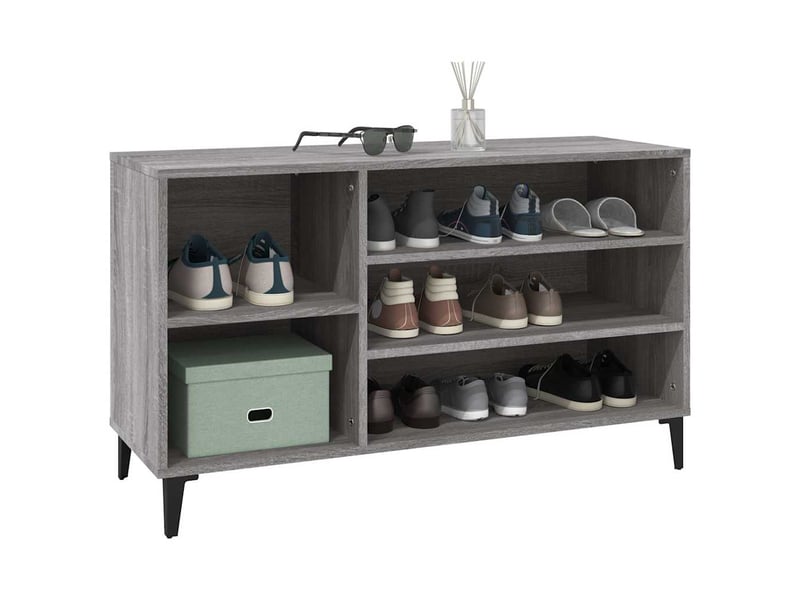  Armoire à chaussures sonoma gris 102x36x60 cm bois d'ingénierie shl4830  - Conforama D