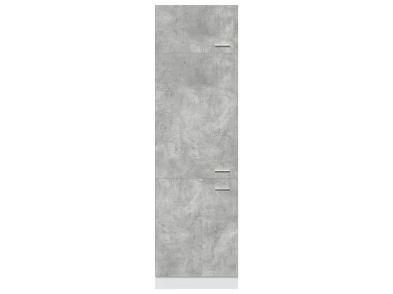  Armoire réfrigérée grand espace de rangement 60 x 57 x 207 cm en bois d'ingénierie gris béton 02_0050766  - Conforama D