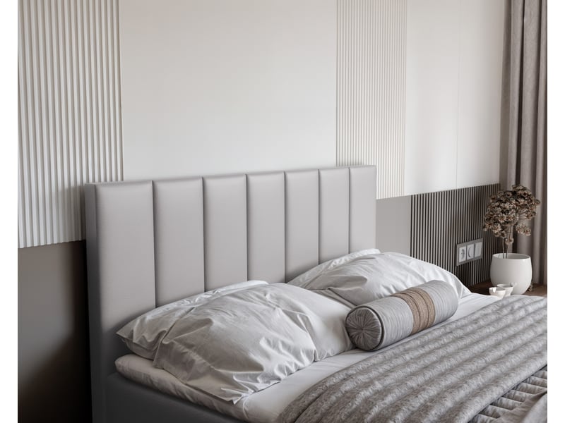  Lit coffre zelto - 200x200 cm - avec matelas et surmatelas - éco-cuir - gris ZELTO - Conforama D