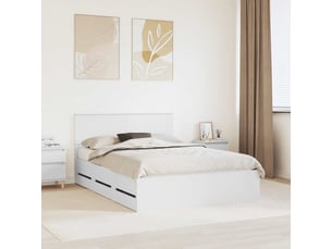 Lit 2 places 160x200 cm coloris blanc