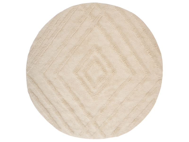 Tapis enfant turtuk beige clair ø 160 cm coton - Conforama A