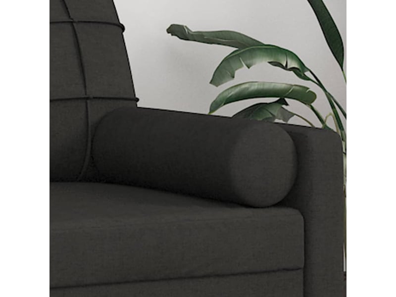  Lot de 2 coussins décoratifs noir ø15x50 cm tissu cf60883  - Conforama E
