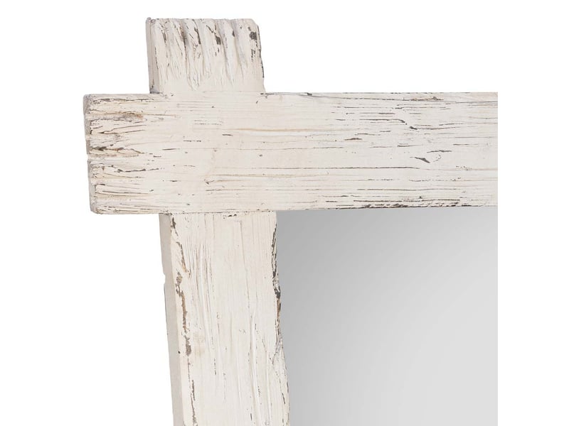  Miroir en bois blanc 198x4x120 cm h  - Conforama E