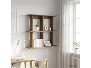 Étagère flottante, étagère suspendue montage mural chêne artisanal 80 x 20 x 75 cm cf42479