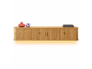 Meuble tv coloris naturel 175 cm MEULVA