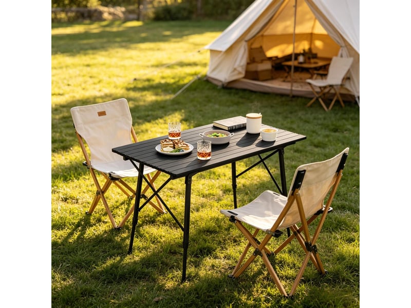 Table à manger hauteur adaptée table repas usage extérieur format pliant camping - Conforama B