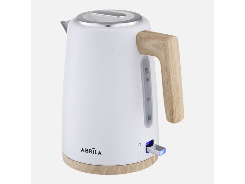  Bouilloire électrique fabrilamp thaler 1,7 l 2200 w blanc hêtre et argenté 271612221 - Conforama C