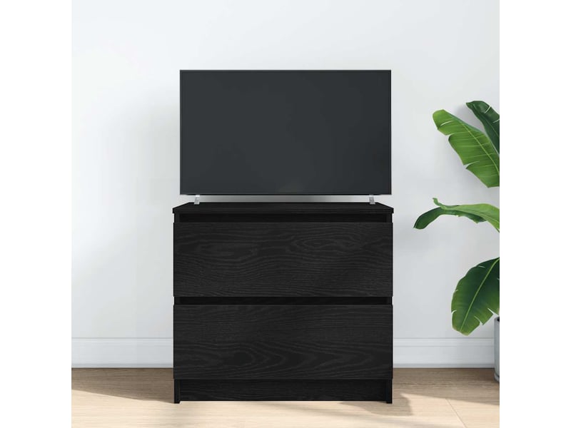  Meuble tv - banc tv - meuble de rangement noir 60x35x54 cm bois d'ingénierie  - Conforama C