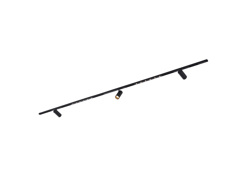 Rail magnétique 2 m noir 3 spots et 2 profilés 33w led - transformateur externe - lyne Lyne - Conforama A