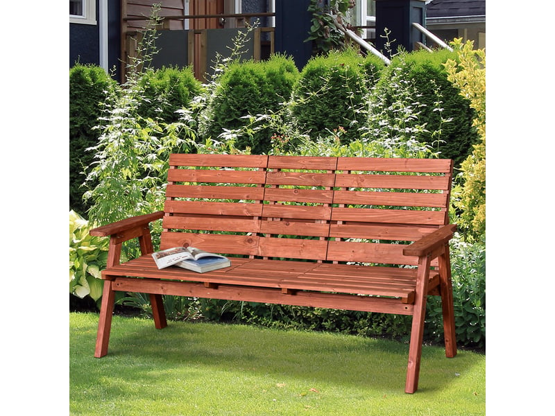  Banc d'extérieur en bois de sapin, 23 places, convertible, 160 x 68 x 92 cm  - Conforama C