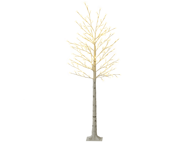  Guirlande lumineuse en forme de bouleau, 180 led, 180 cm de hauteur, 3 niveaux de luminosité, pour une utilisation intérieure et extérieure, blanche  - Conforama A