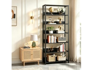 Bibliotheque coloris  noir 6 étagère(s) TCQPZ  - 80 cm x 190 cm