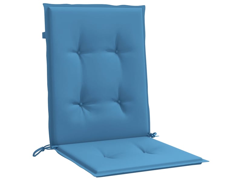  Lot de 4 coussins de chaise à dossier bas bleu mélangé tissu cf59251  - Conforama E