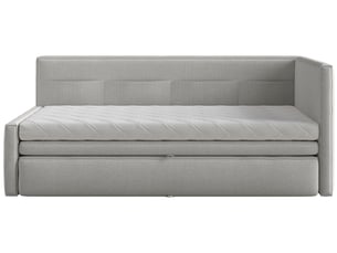 Lit simple 90x200 cm SELSEY Nesmi coloris gris