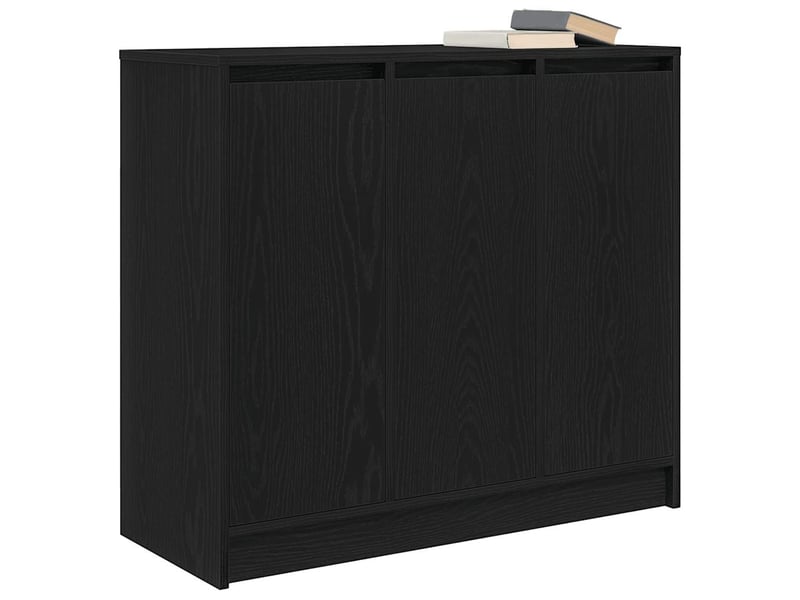  Buffet - bahut - meuble de rangement chêne noir 85x34x76 cm bois d'ingénierie  - Conforama D