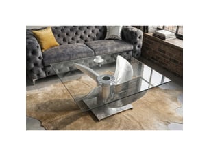 Table basse coloris argenté <strong>MEUBLORAMA</strong> <strong></strong> - 85 cmx85 cm