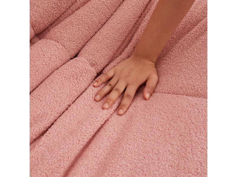  Canapé bas rembourré - tissu chenille doux - mousse haute densité - design sans accoudoirs - forme ergonomique Rose - Conforama D