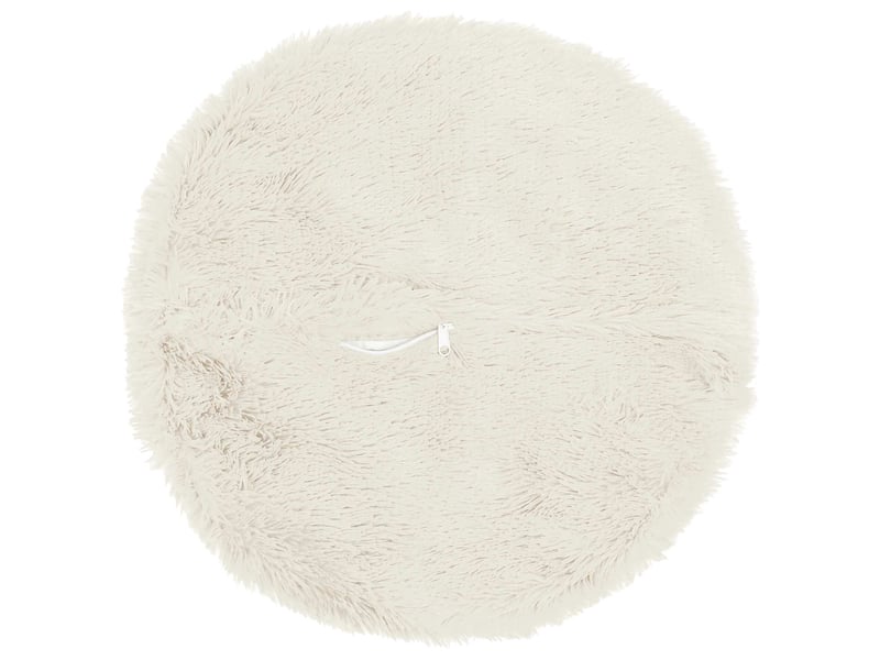 Lot de 6 coussins avec oreiller, coussins décoratifs heerlen blanc fleece pv cf50799 - Conforama D