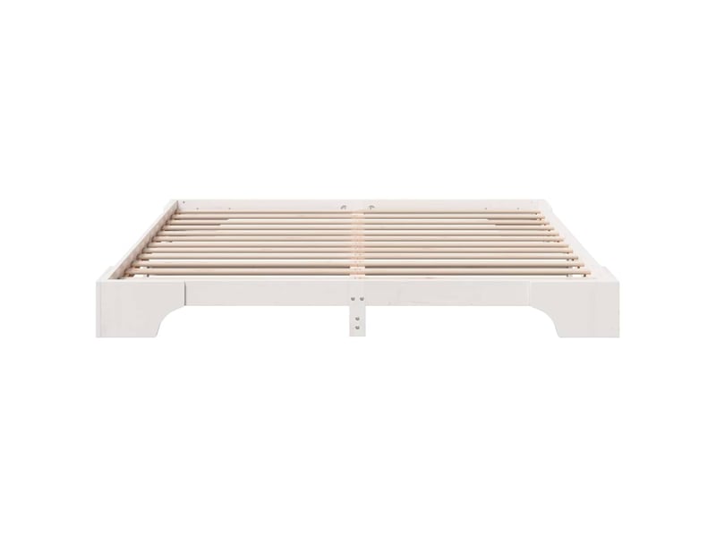  Lit double- lit adulte -  cadre de lit blanc 200 x 200 cm pin massif  - Conforama D