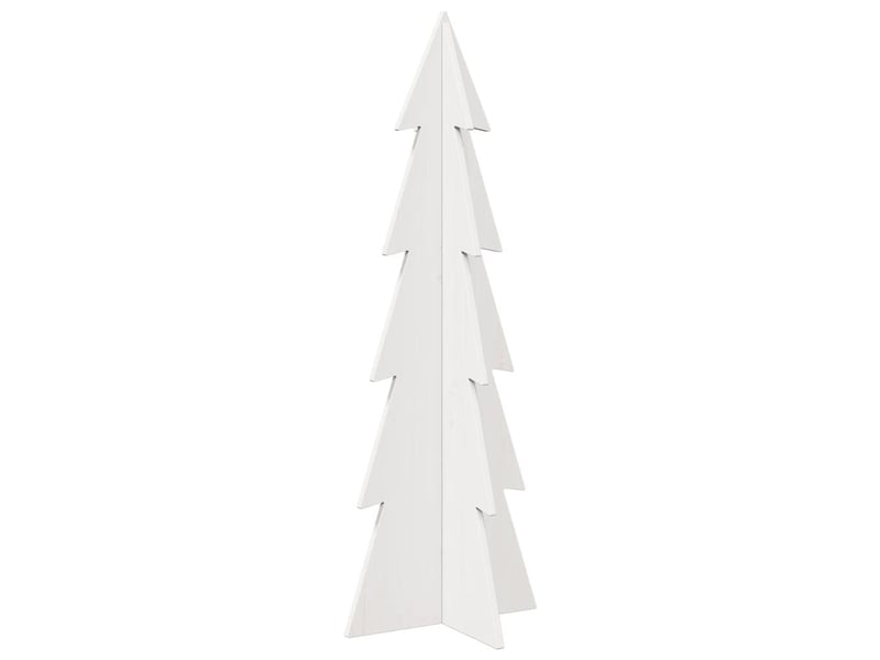  Sapin de noël - arbre de noël en bois pour décoration blanc 112 cm pin massif  - Conforama A