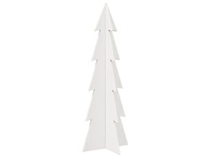 Sapin de noël - arbre de noël en bois pour décoration blanc 112 cm pin massif