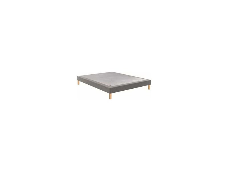  Sommier tapissier 90x200 capitonné gris clair appui ferme lattes épicéa renfort central 7796218 - Conforama A
