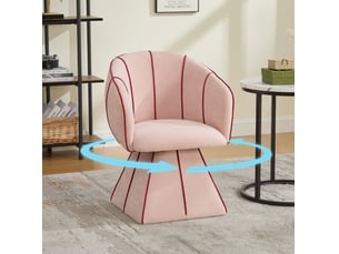 Fauteuil fixe pivotant <strong>MAISENTIEL</strong> <strong></strong> Tissu rose vendu A l'unité