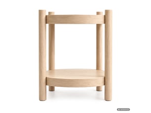 Table basse rond(e) coloris naturel AKORD TERRA - 44.5 cmx44.5 cm