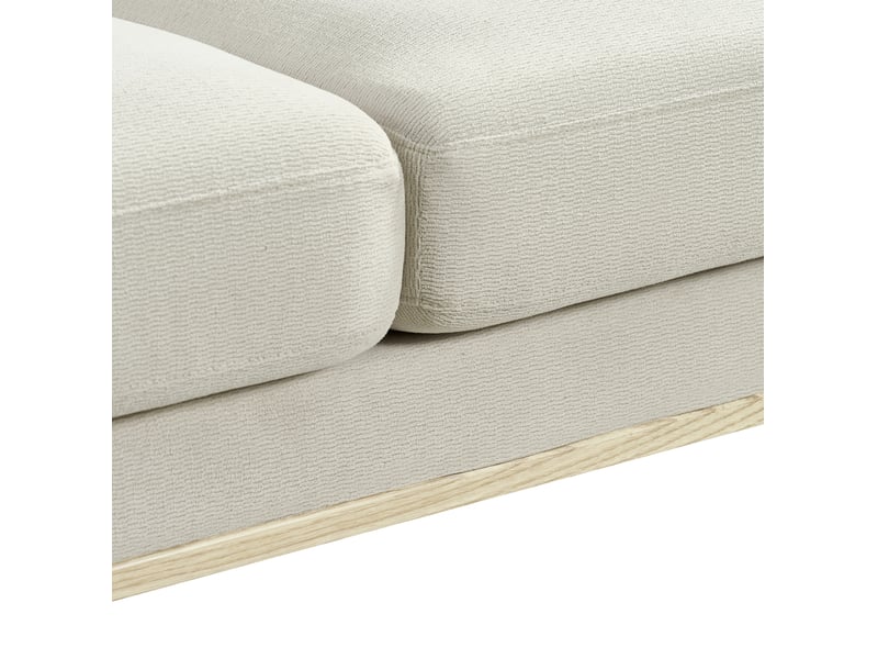  Canapé 2 places 135x72x85 cm port usb bois beige  - Conforama D
