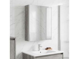 Armoire miroir de salle de bain, cabinet de salle de bain gris sonoma 53,5 x 15,5 x 70 cm cf65169