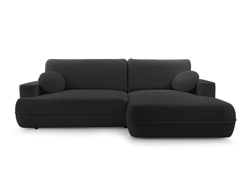  Canapé d’angle avec fonction lit peoni 267 cm noir élégant d Peoni - Conforama A