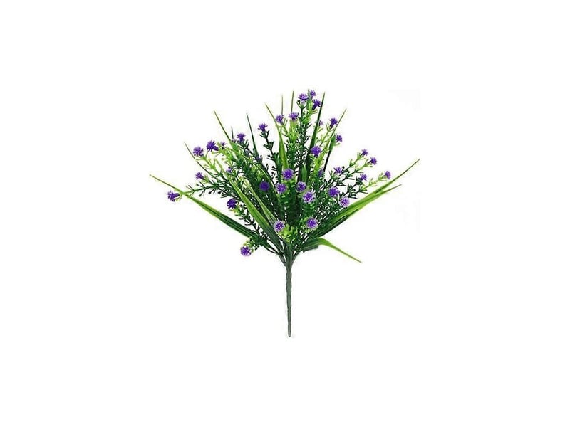 Fleur artificielle écologique à 5 branches, en plastique imperméable et durable, imitation gypsophile.violet - Conforama A