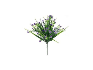 Fleur artificielle écologique à 5 branches, en plastique imperméable et durable, imitation gypsophile.violet