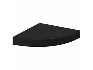 Étagère d'angle flottante, étagère murale noir 25x25x3,8 cm mdf cf41379