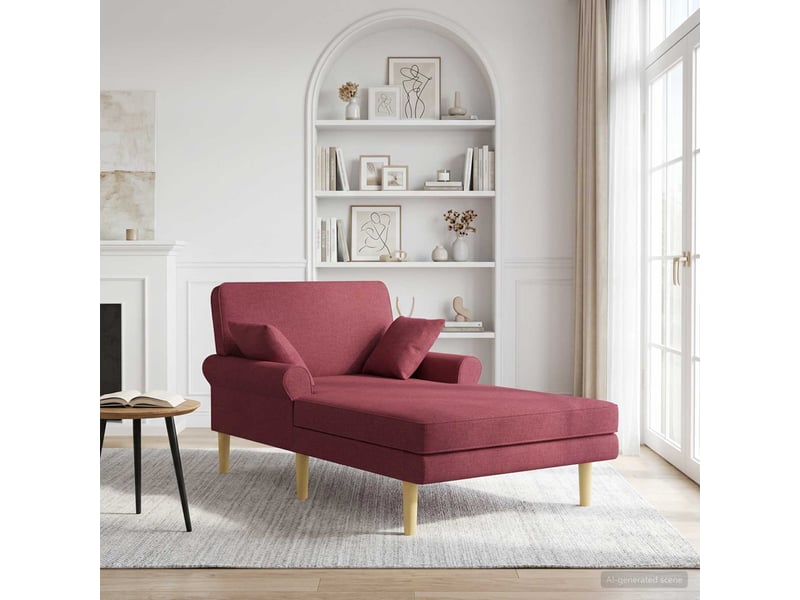 Vidaxl méridienne bordeaux tissu - Conforama B