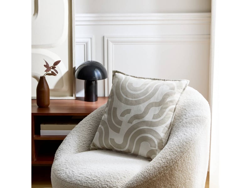  Coussin lilou carré 45x45cm imprimé ivoire LILOU - Conforama B